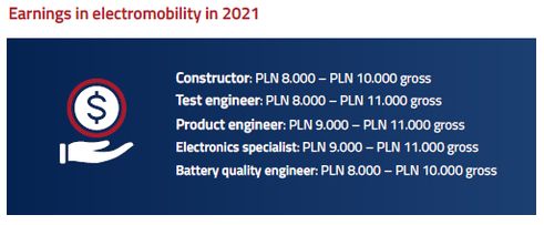 Earnings in electromobility in 2021