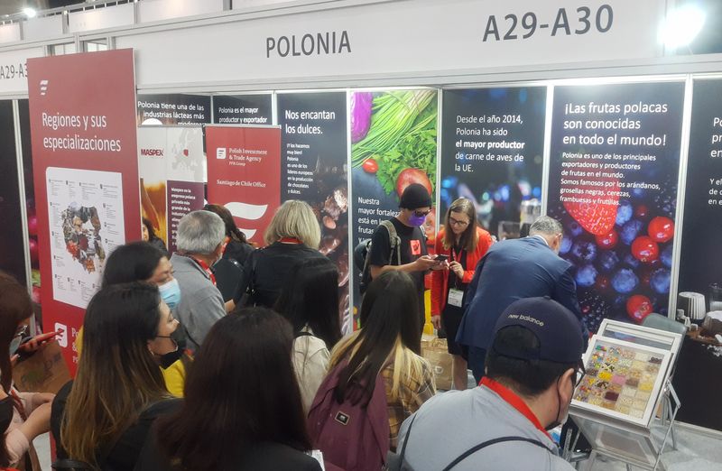A Polish stand at the Espacio Food and Service fair in Chile