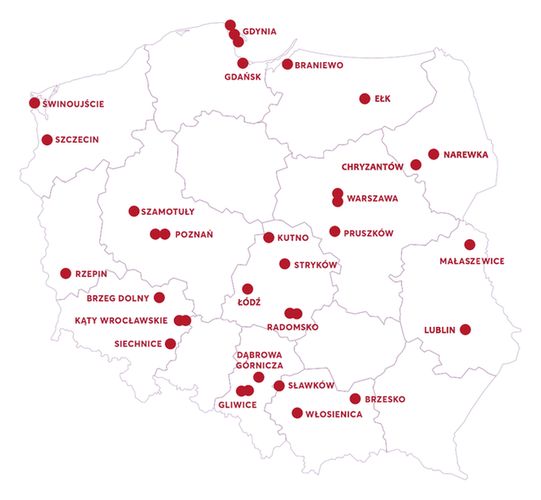 Transshipment terminals in Poland