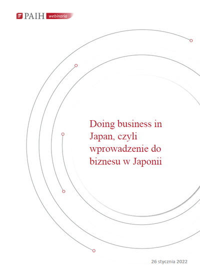 Doing business in Japan, Webinarium PAIH, 2022