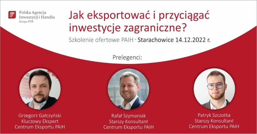 Szkolenie ofertowe PAIH - Jak eksportować i przyciągać inwestycje zagraniczne?