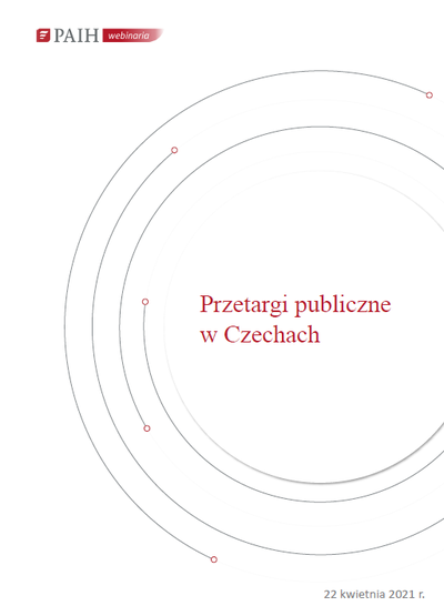 Czechy - przetargi publiczne, Webinarium PAIH, 2021