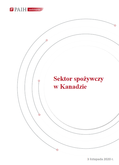 Kanada - sektor spożywczy, Webinarium PAIH, 2020