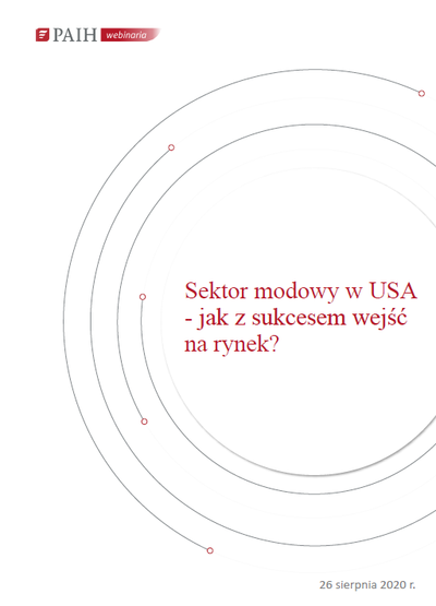 USA - sektor modowy, Webinarium PAIH, 2020