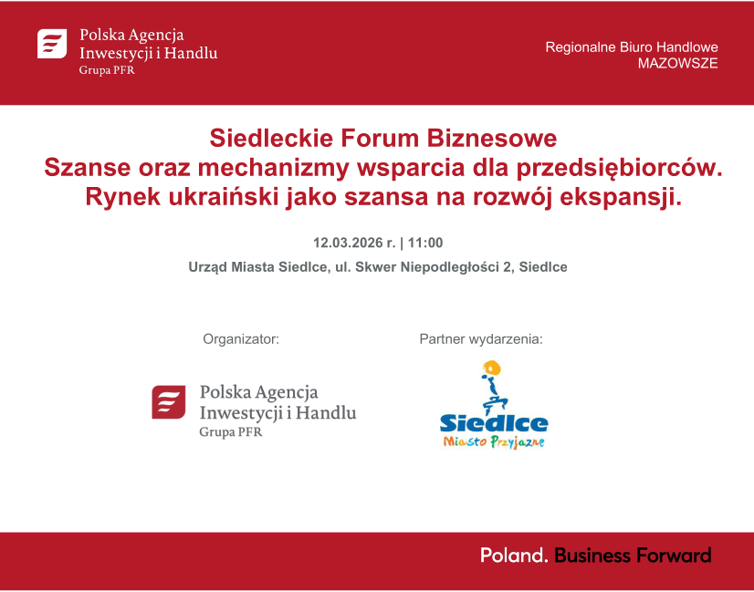 Siedleckie Forum Biznesowe - Szanse oraz mechanizmy wsparcia dla przedsiębiorców. Rynek ukraiński jako szansa na rozwój ekspansji