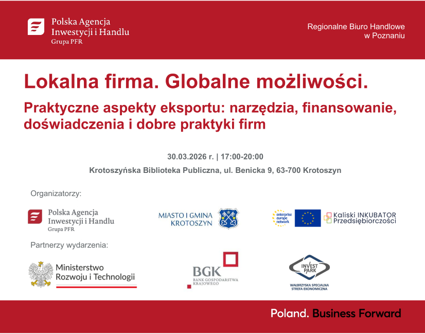 Lokalna firma. Globalne możliwości. Praktyczne aspekty eksportu: narzędzia, finansowanie, doświadczenia i dobre praktyki firm